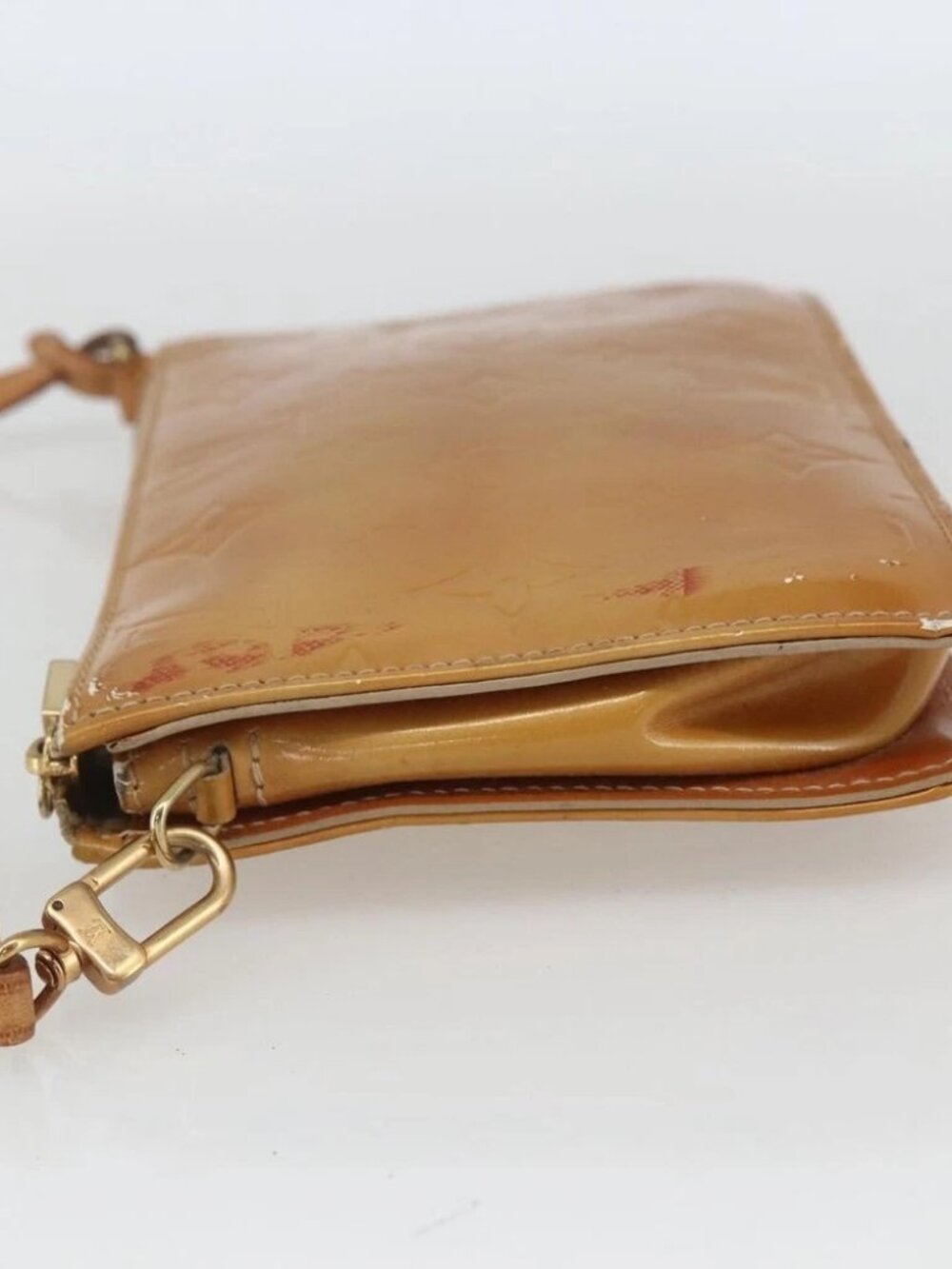 LOUIS VUITTON Monogram Vernis Lexington Accessory Pouch Beige M91010 Auth - Picture 4 of 15